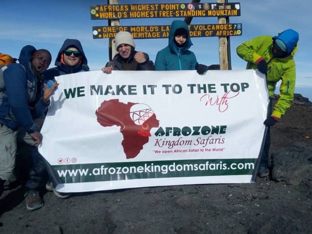 Climbing Kilimanjaro Mountain with Afrozone Kingdom Safaris